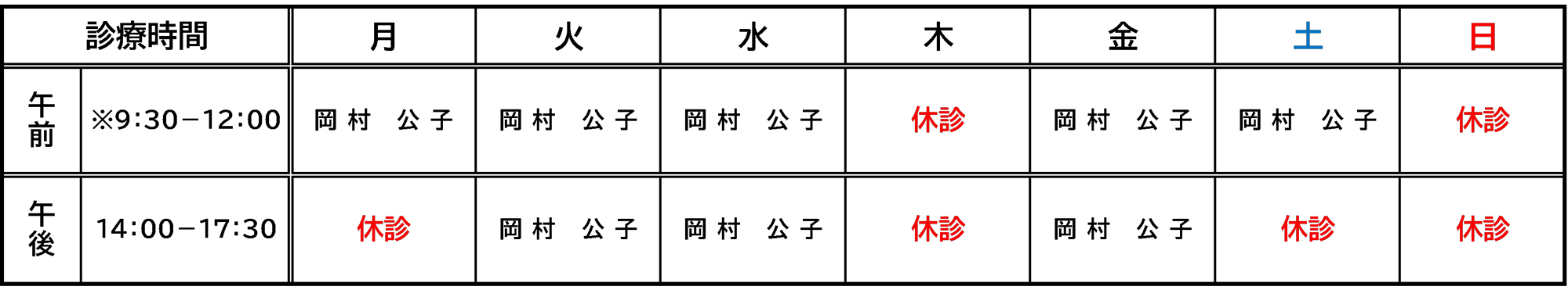 外来担当医師